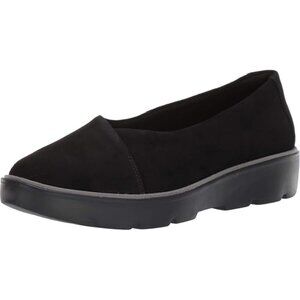 Clarks  Un Balsa Go Slip on Loafer, Black Suede  Women Size 6.5 M   NWOT